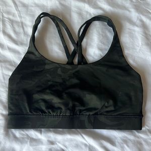 lululemon camo energy bra